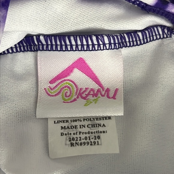 Kanu Surf Groovy Purple Girls One Piece bathing Suit Size 12 New with Tag - Picture 6 of 7
